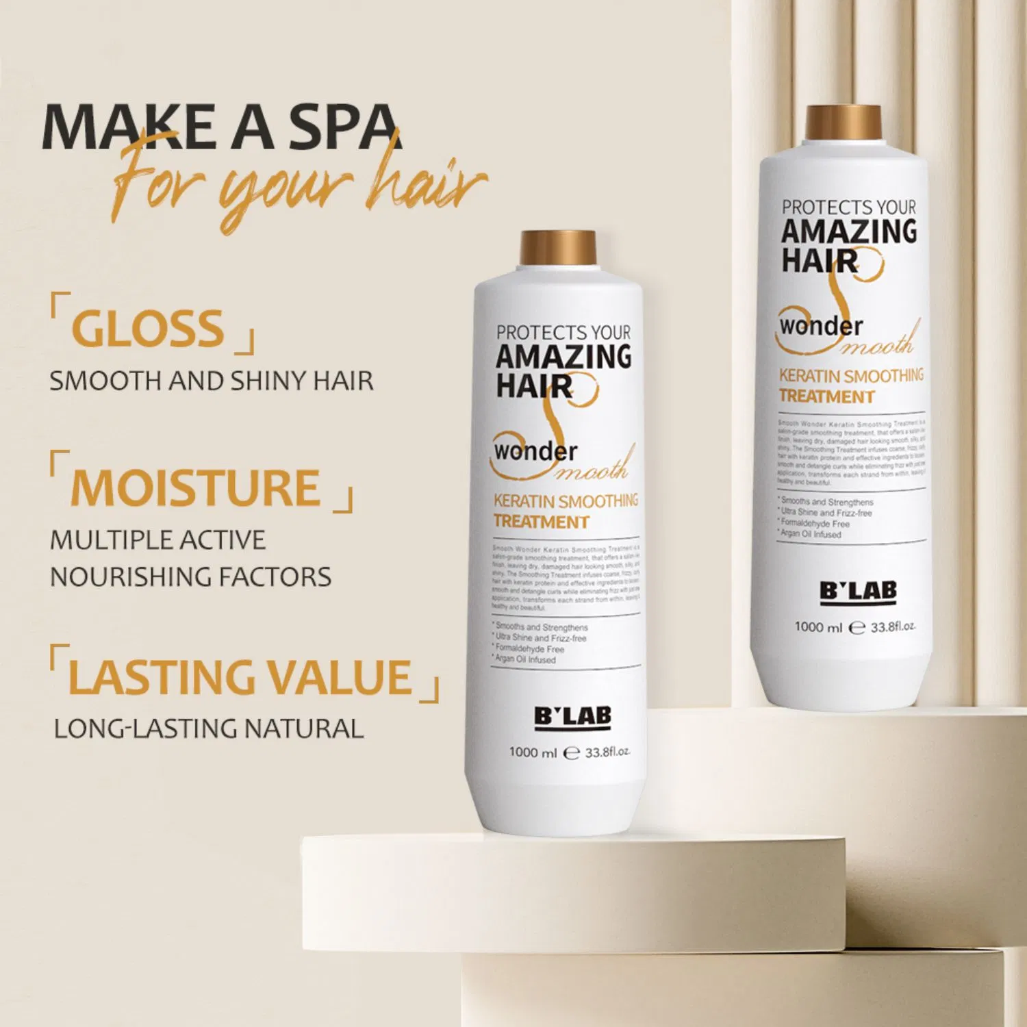 Nano Protein Treatment Cream Moisture Repair Smoothing Brazilian Keratin Hair Straightener Treatment