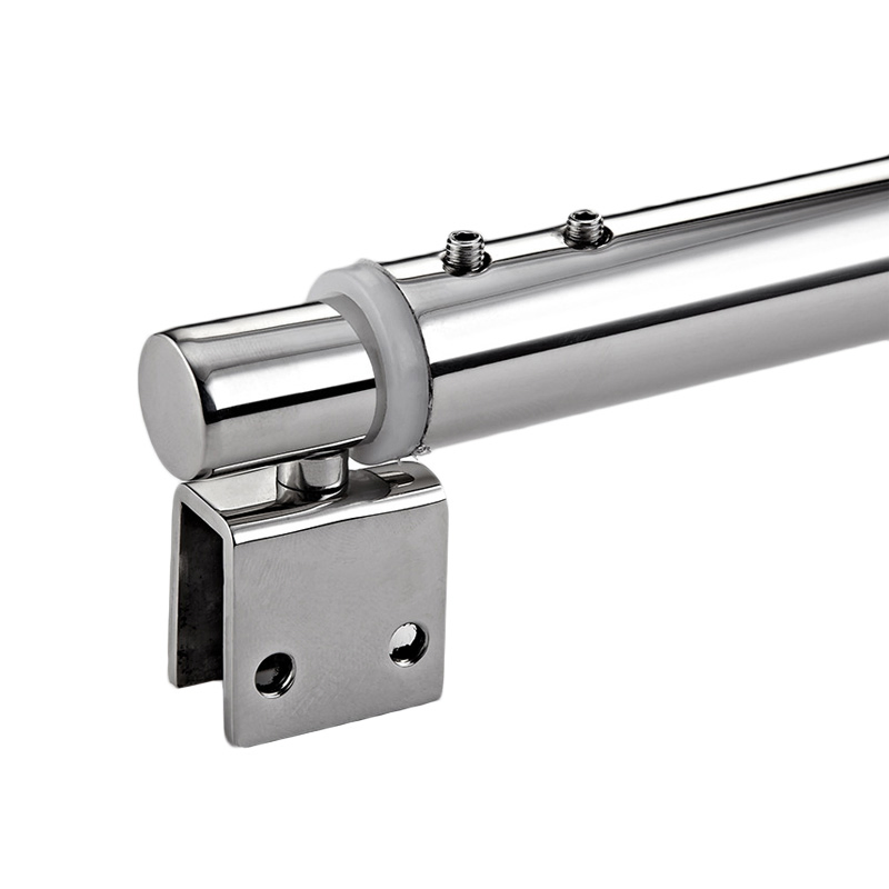 800-1200mm Bathroom Glass Support Bar Beveled Clip Shower Accessories