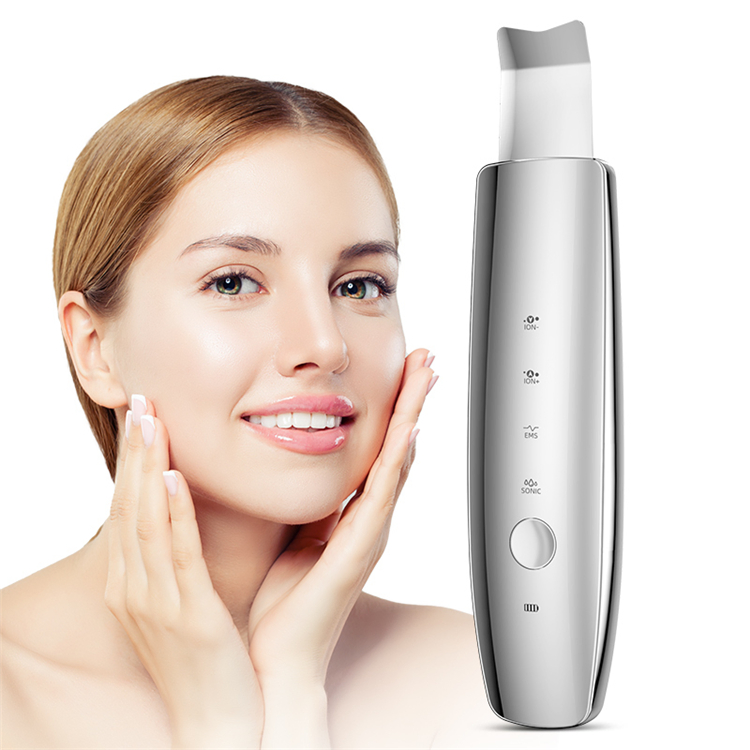 Rechargeable Ultrasonic Ion Cleaner Deep Face Cleaning Acne Blackhead Removal Ultrasonic Exfoliating Skin Spatula