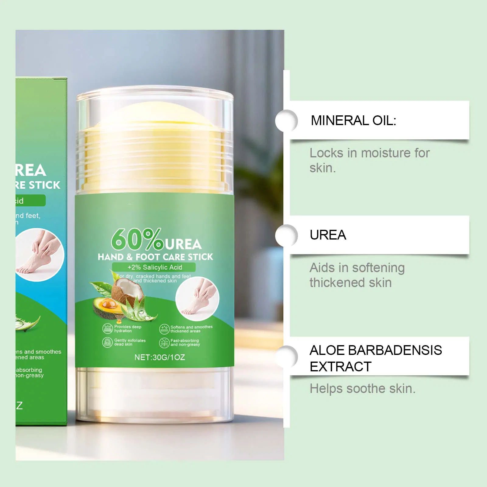 Deep Hydration Restores &amp; Softens Rough Skin Urea Moisturizing Hand and Foot Cream Heel Foot Balm Stick