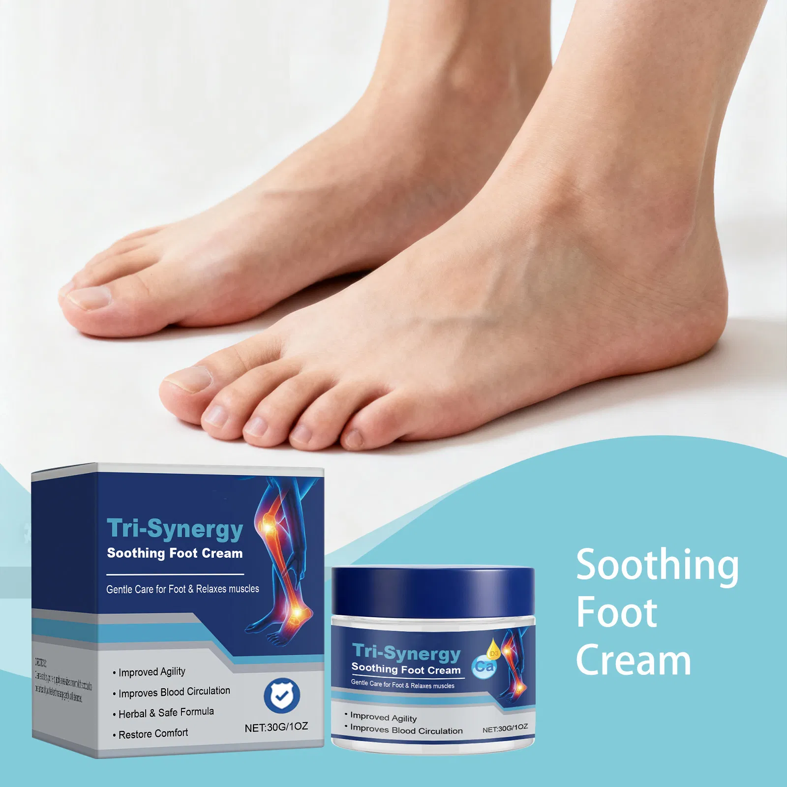 OEM Private Label Anti-Crack Hand Foot Cream 30g Repair Dry Cracked Heels Moisturizing Nourishing Soothing Soft Foot Cream