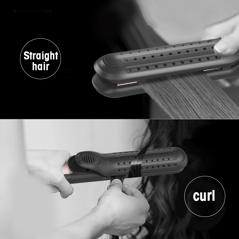 2025 PRO 2-in-1 Straightening and Curling Negative Ion Hair Styling Tool, Newly Upgraded Cold Wind Technology for Quick Curling