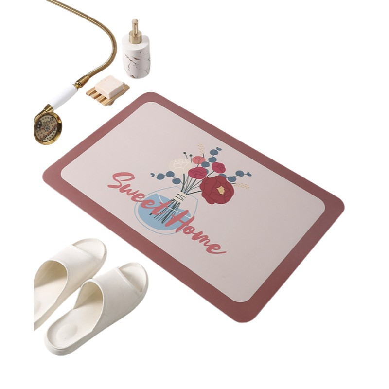 Hengcheng Diatom Mud Bathroom Mat 40X60cm Modern Bathroom Essential