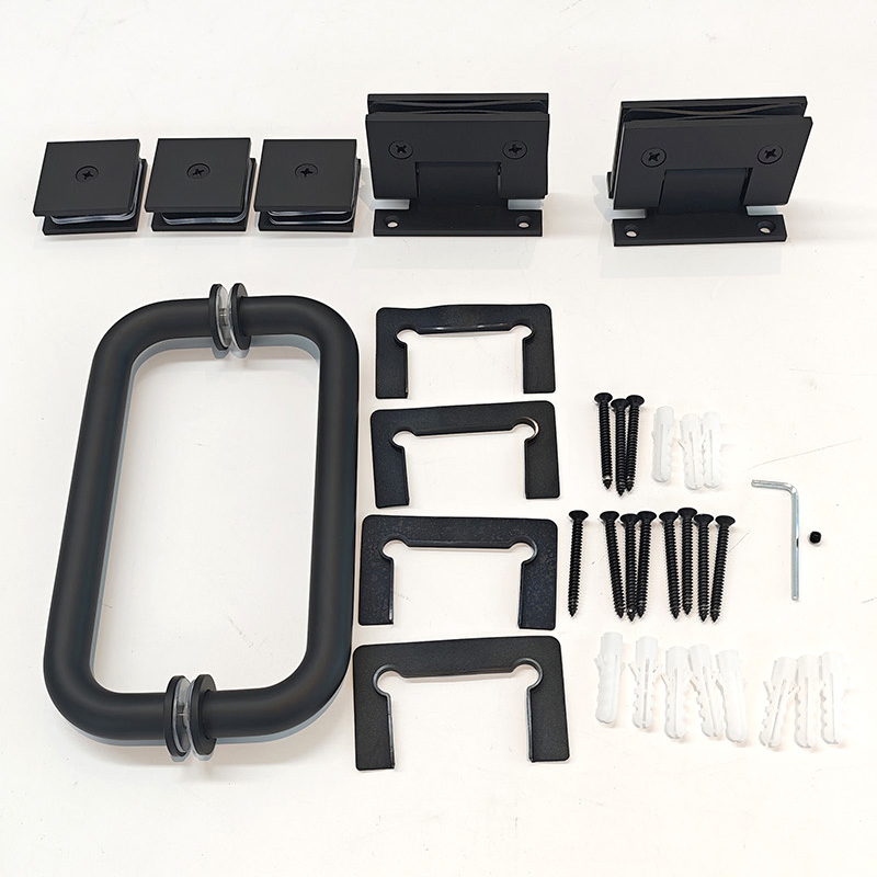 Modern Chrome Polished Fitting Factory Frameless Sliding Hardware Wholesale Brass Brushed Nickel Shower Room Glass Door Bathroom Accessories Hinge Combo