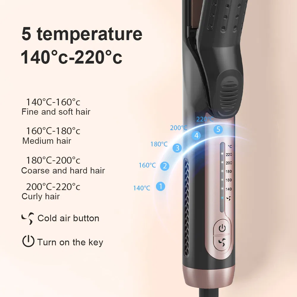 2025 PRO 2-in-1 Straightening and Curling Negative Ion Hair Styling Tool, Newly Upgraded Cold Wind Technology for Quick Curling