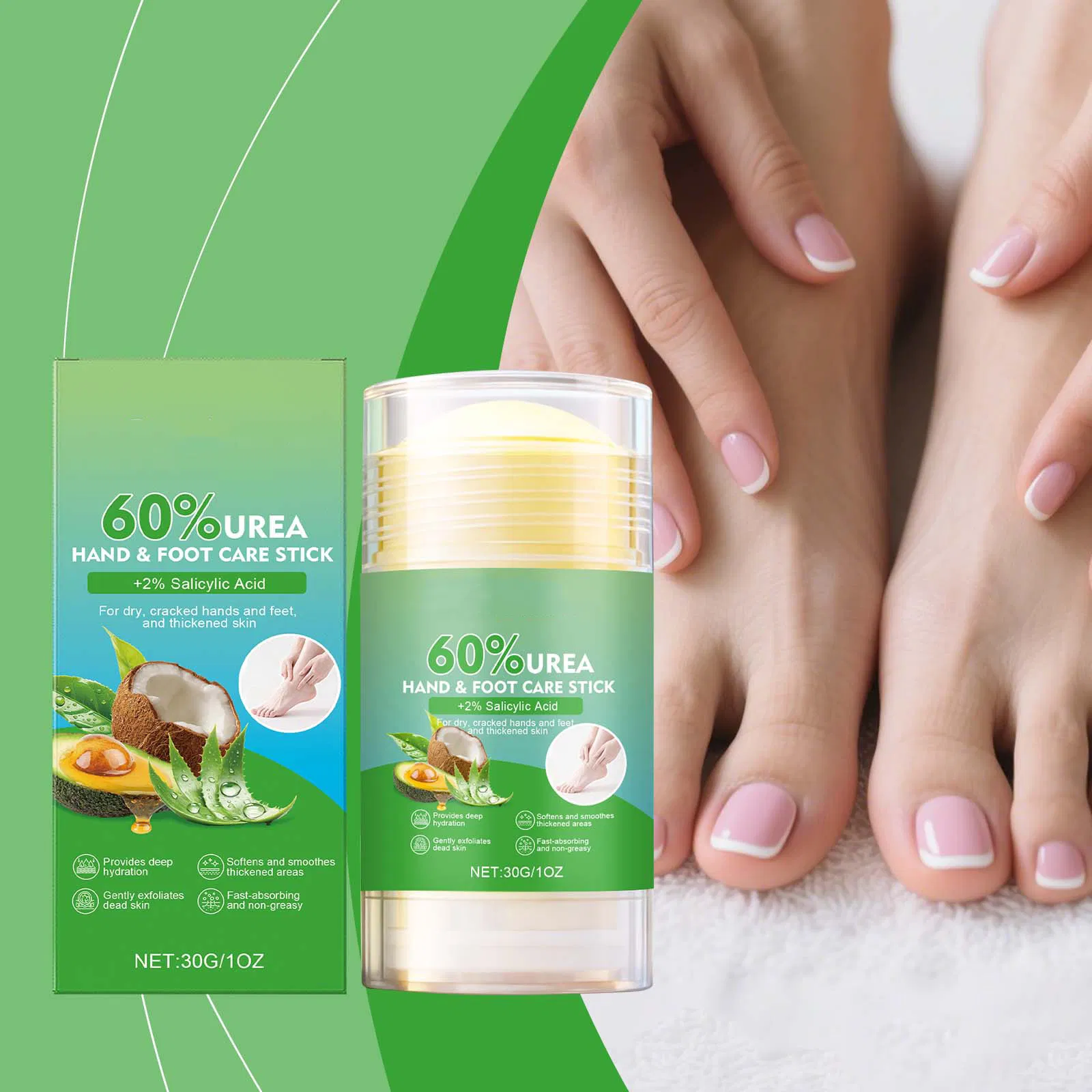 Deep Hydration Restores &amp; Softens Rough Skin Urea Moisturizing Hand and Foot Cream Heel Foot Balm Stick
