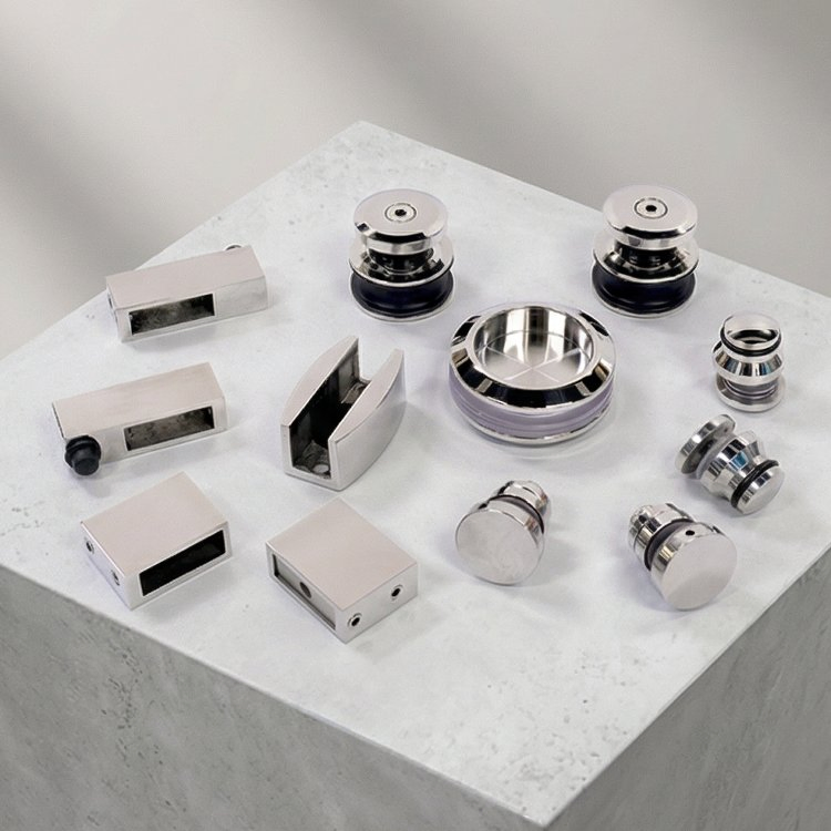 Wholesale Stainless Steel Shower Enclosure Factory Accessories Frameless Panel Sliding Door Accessories Tempered Glass Shower Screen Hardware Set