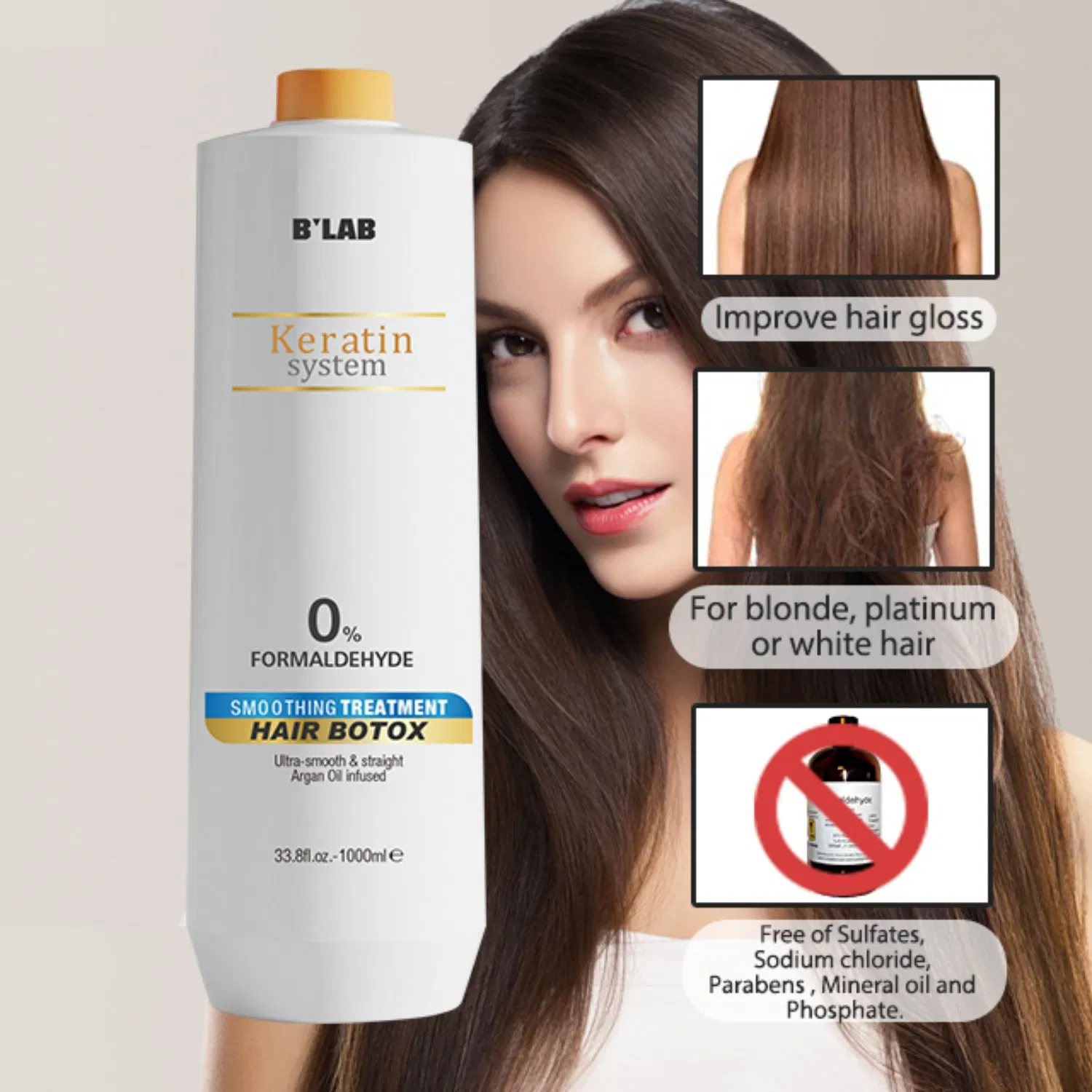 Brazilian Keratin Hair Straightener Treatment Hair Repair Smoothing Protein