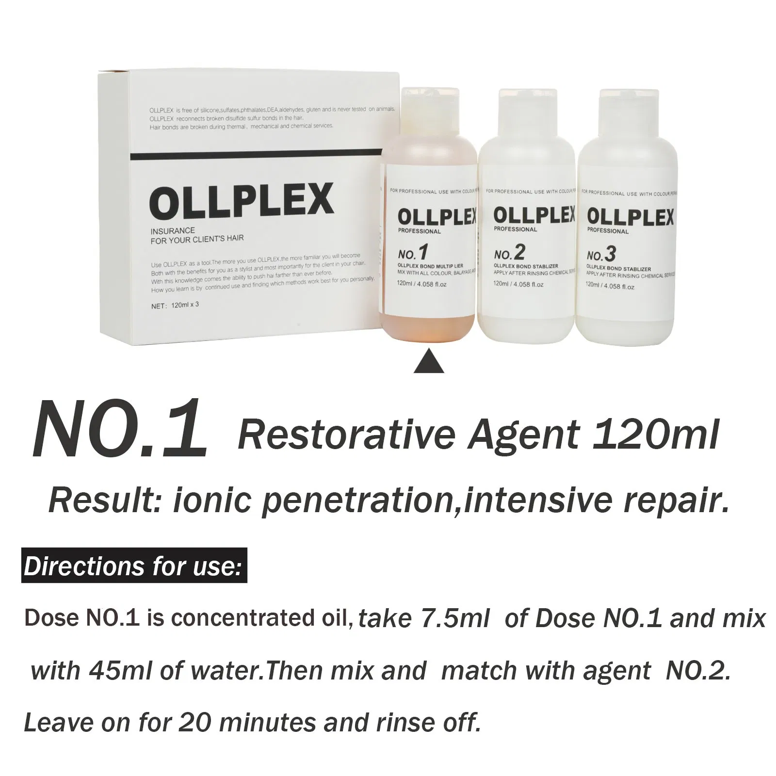 Top Ollplex Repair Hair Treatment Set 2 in 1 Repair Damaged and Dry Hair OEM