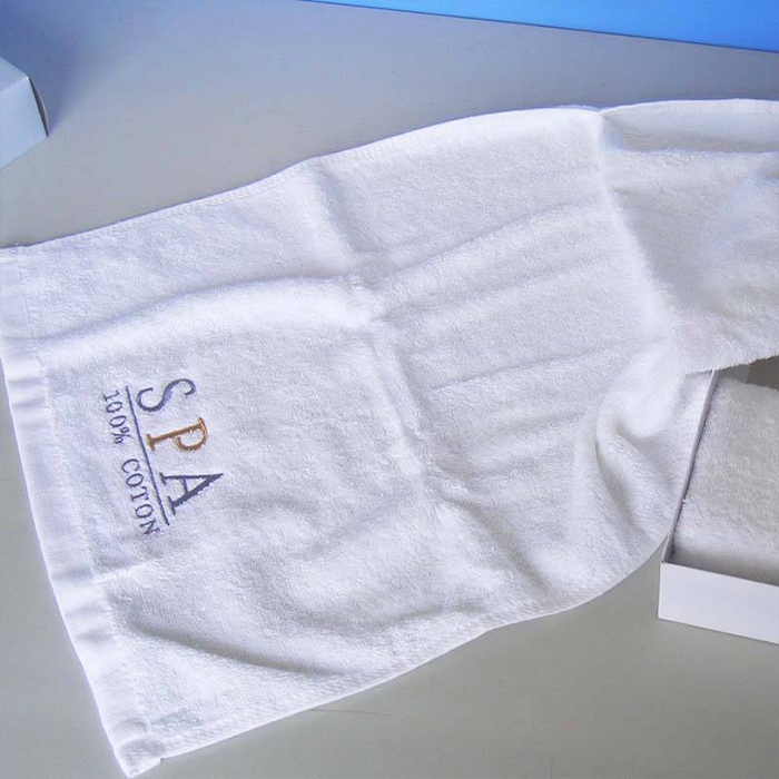 Wholesale OEM/ODM 100% Cotton White Luxury Jacquard Embroidery Quick Dry Bath Towel Set Hotel SPA Towel