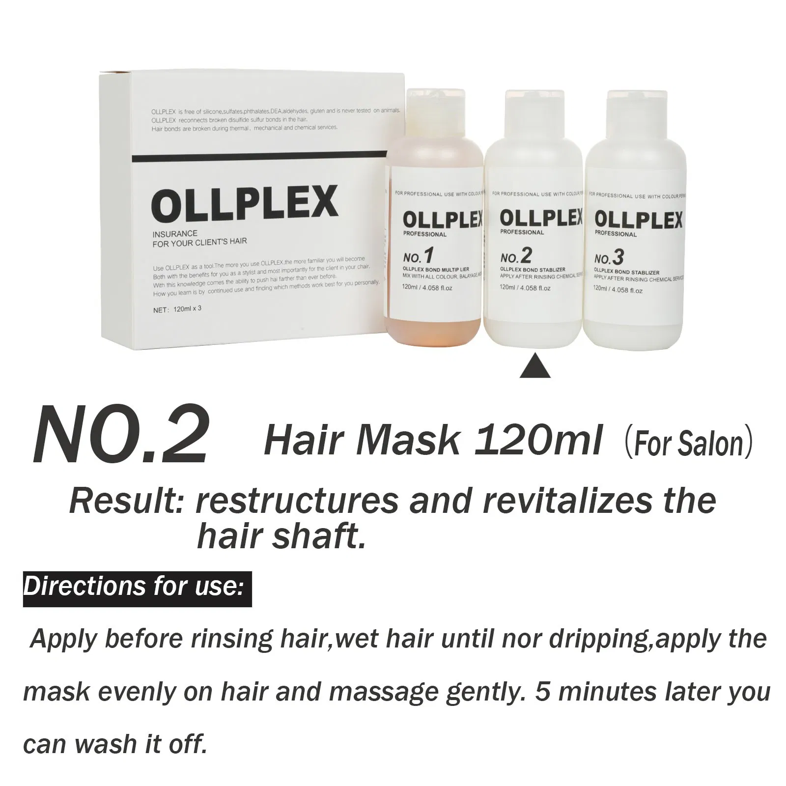 Top Ollplex Repair Hair Treatment Set 2 in 1 Repair Damaged and Dry Hair OEM