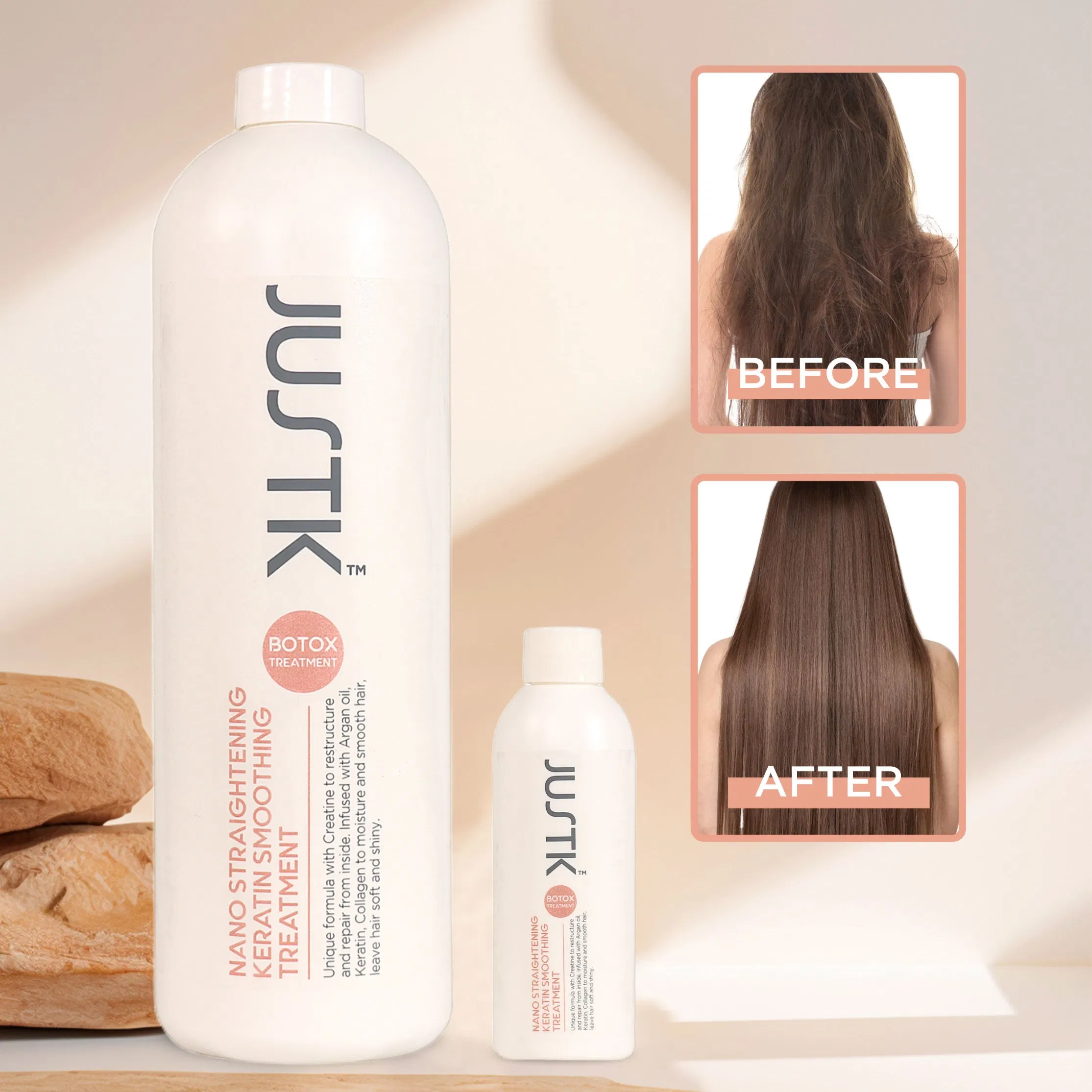 Justk Argan Oil Damaged Hair Repair Nano Straightening Keratin Collagen Smoothing Treatment