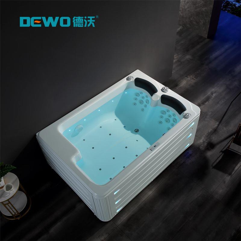 High Quality Freestanding Acrylic 2-Persons Intelligent Back Jets SPA Bath for Villa