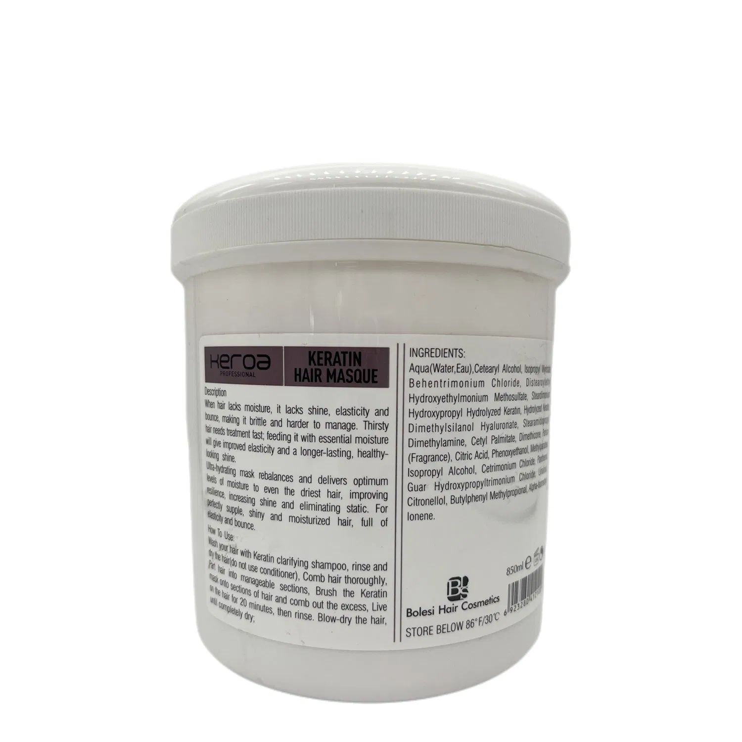 850ml Hair Care Products Deep Moisture Fast Repair Keratin Hair Mask Treatment