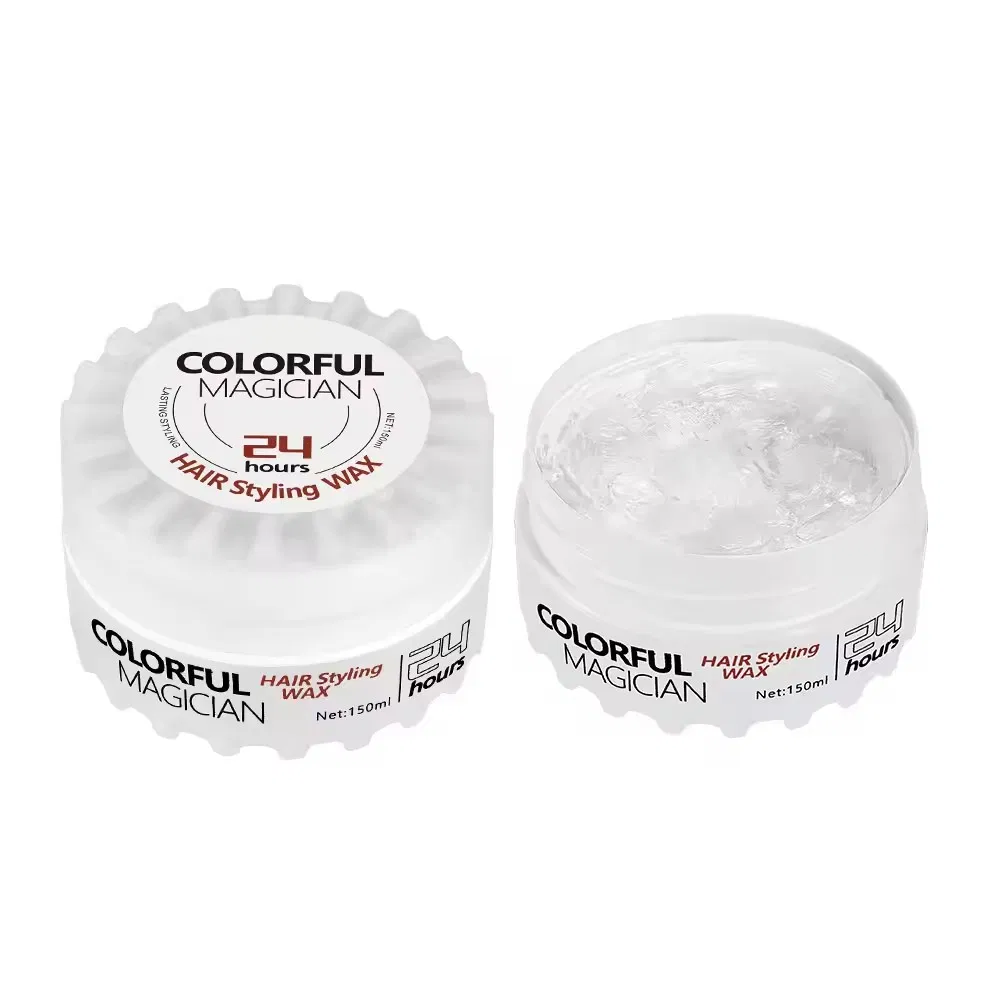 OEM ODM 150g Colorful Extra Strong Hold Hair Styling Wax Pomade Water Based Skull Plastics Box Hair Wax for Men's Hair Style