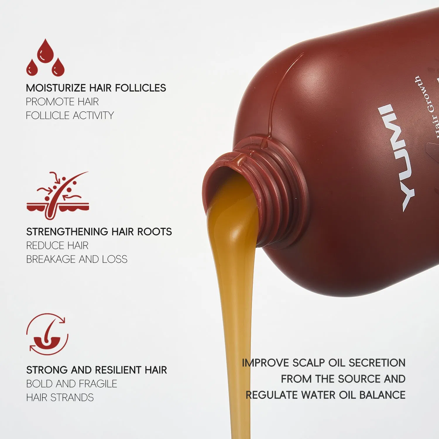 Youthful Private Label Ginger Anti Hair Loss Hair Growth Shampoo