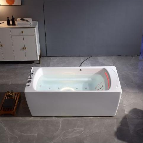 Modern Luxury Sanitary Ware Freestanding Hightech Jets Massage Bath New Designed Waterfall