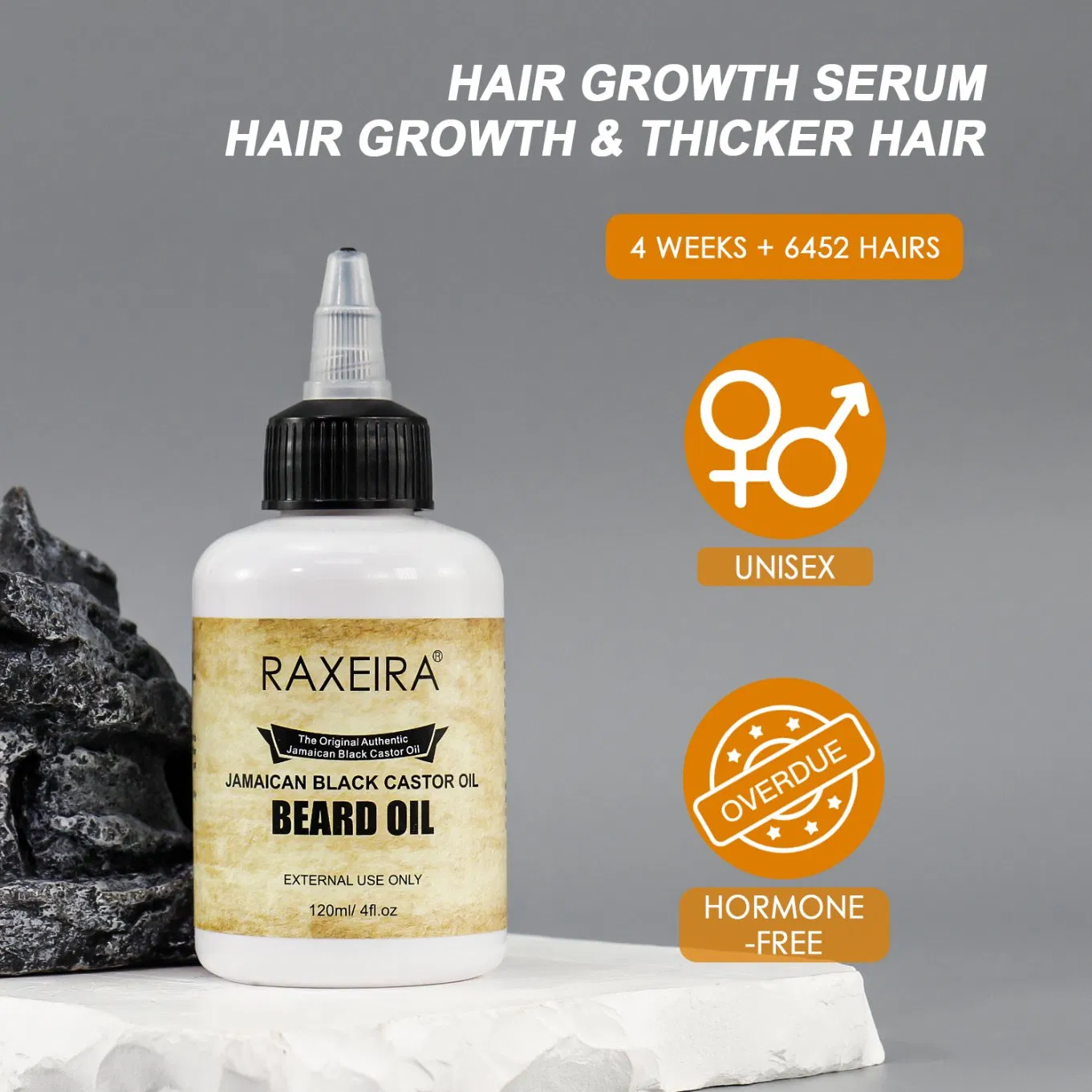 Natural Hair Growth Customized Men Hair Styling Organic 100% Beard Growth Oil