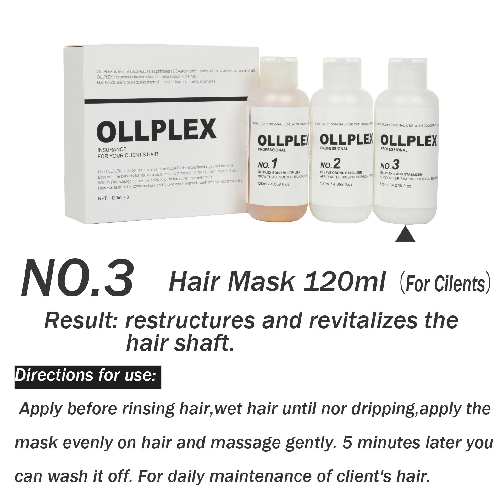 Top Ollplex Repair Hair Treatment Set 2 in 1 Repair Damaged and Dry Hair OEM