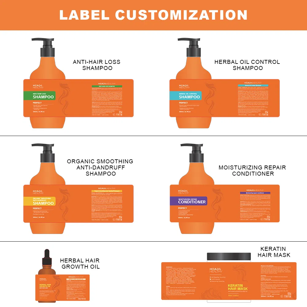 Organic Curly Dry Hair Growth Shampoo Para Cabello and Conditioner Hair Care Sets for Hair Mask Oil