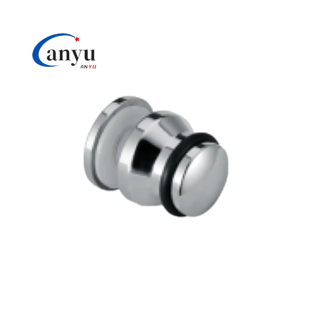 Polished Chrome Solid SUS304 Single Sided Shower Glass Door Knob Sliding Door Accessory