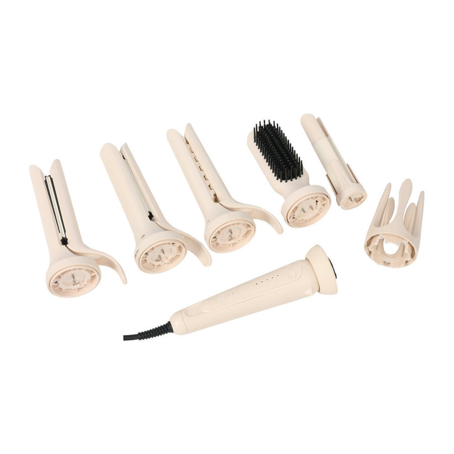 Premium Multi-Functional Hair Styling Wand Ceramic Negative Ionic Round Brush for Daily Beauty