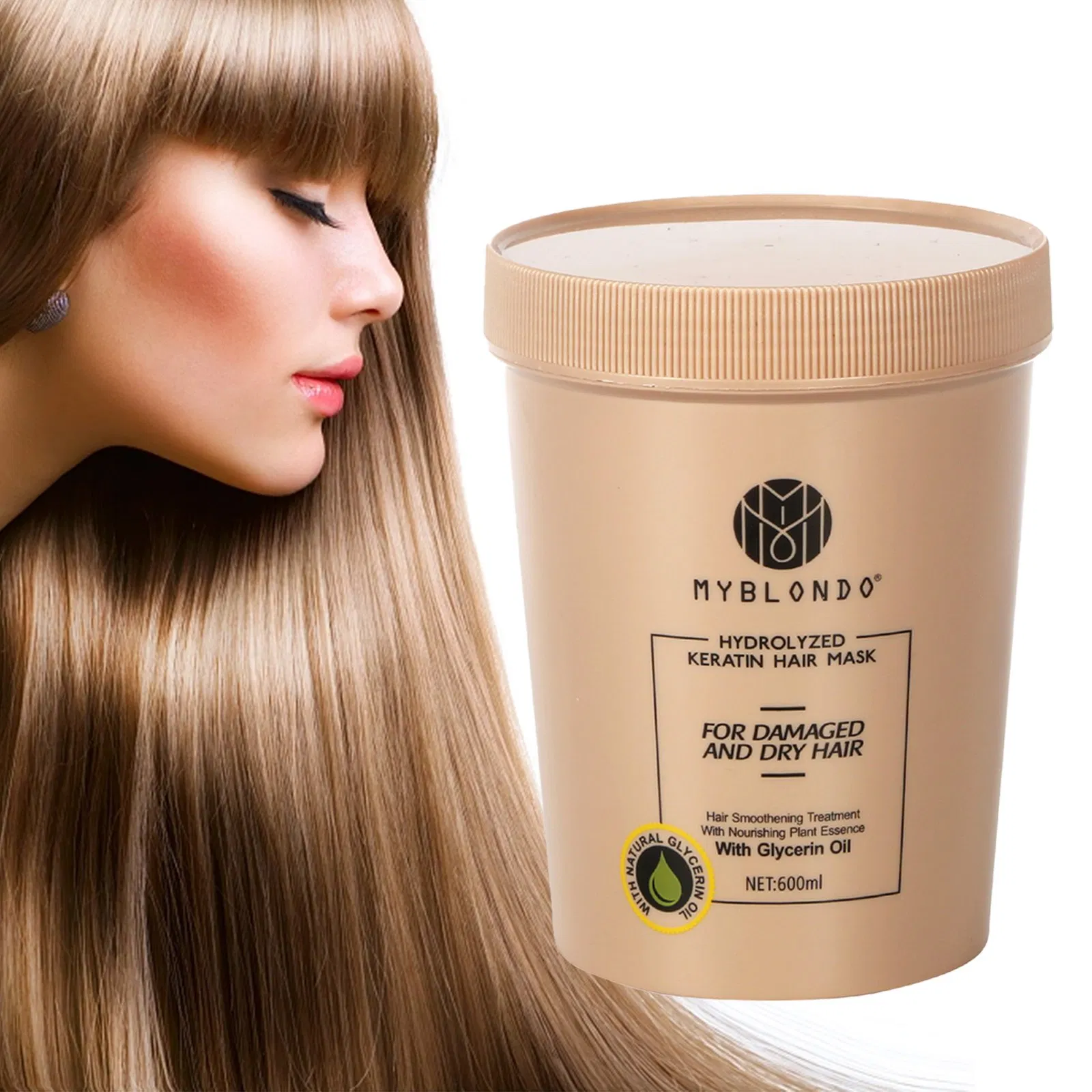 High Quality Hair Maske Treatment 600ml Wholesale Bulk for Salon Product Repair Damaged and Dry Hair Care Product
