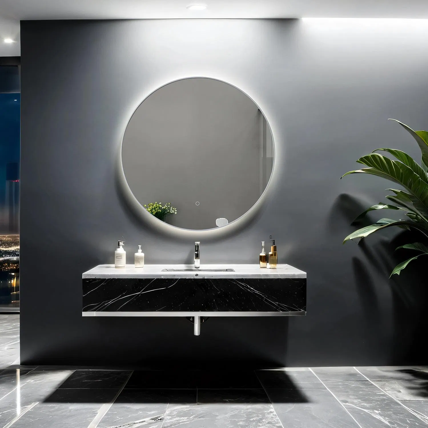 ETL CE Espejo Fogless Glass Styling Backlit Mirror Hotel Room Full Aluminum Framed Hair Salon Smart LED Bathroom Wall Mirrors with Light