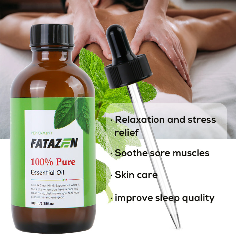 Natural Mint Relaxation Stress Relief Full Body Massage Essential Oil for Women
