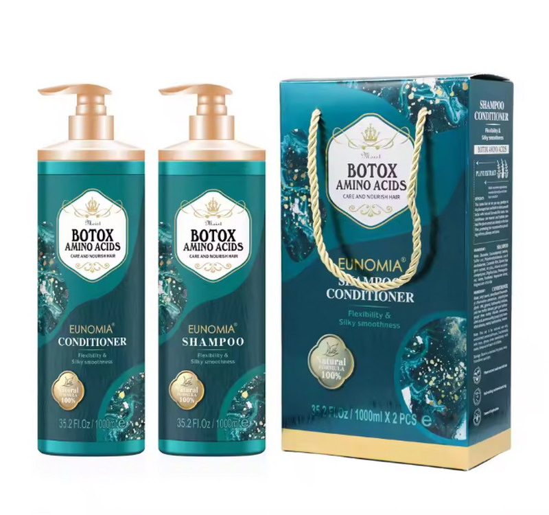 Sulfate Free Repair Treatment Hair Care Natural Biotin Argan Oil Coconut Anti Hair Loss Hair Growth Shampoo and Conditioner Set