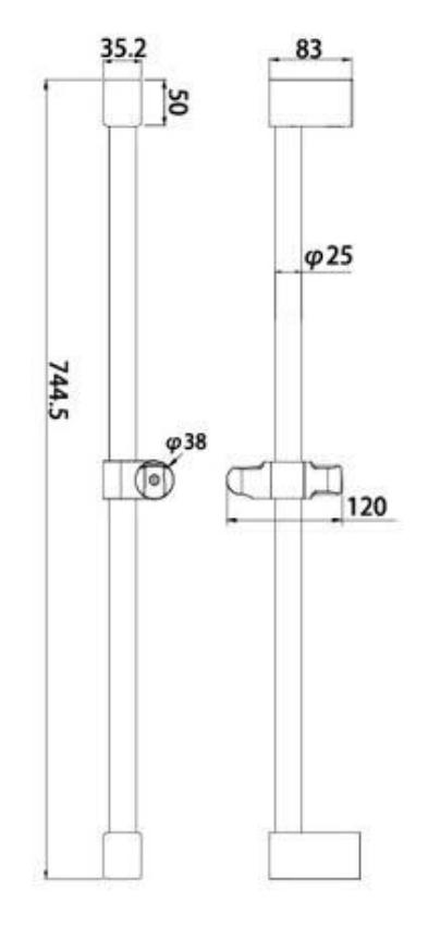Stainless Steel Sliding Bar / Tube Bathroom Shower-Enclosure Hardware Accessories