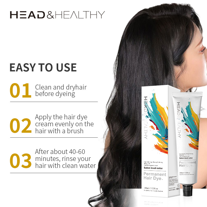 Premium Hair Dye Cream Shampoo - 100ml Custom Packing Solution