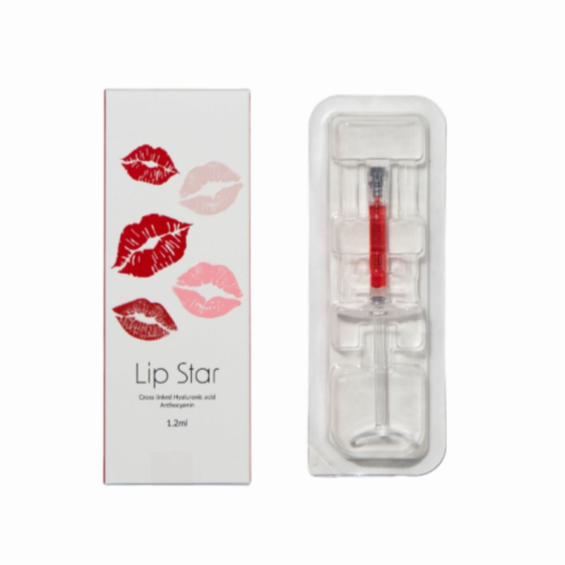 Lip Star Filler 1.2ml Lip Color Red Deep Hydration Dermal Fillers Lip Plumper Hyaluronic Acid