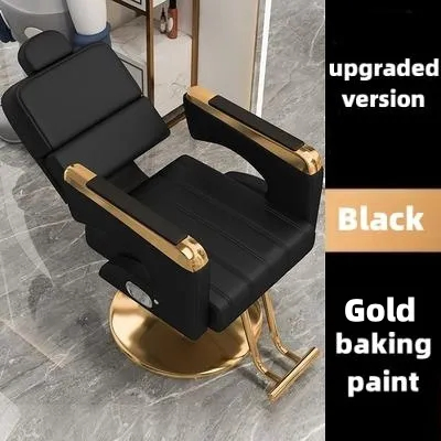 Classic Style Golden Hairdressing Barber Shop Hair Styling Chair Salon Reclining Barber Chair for Sale