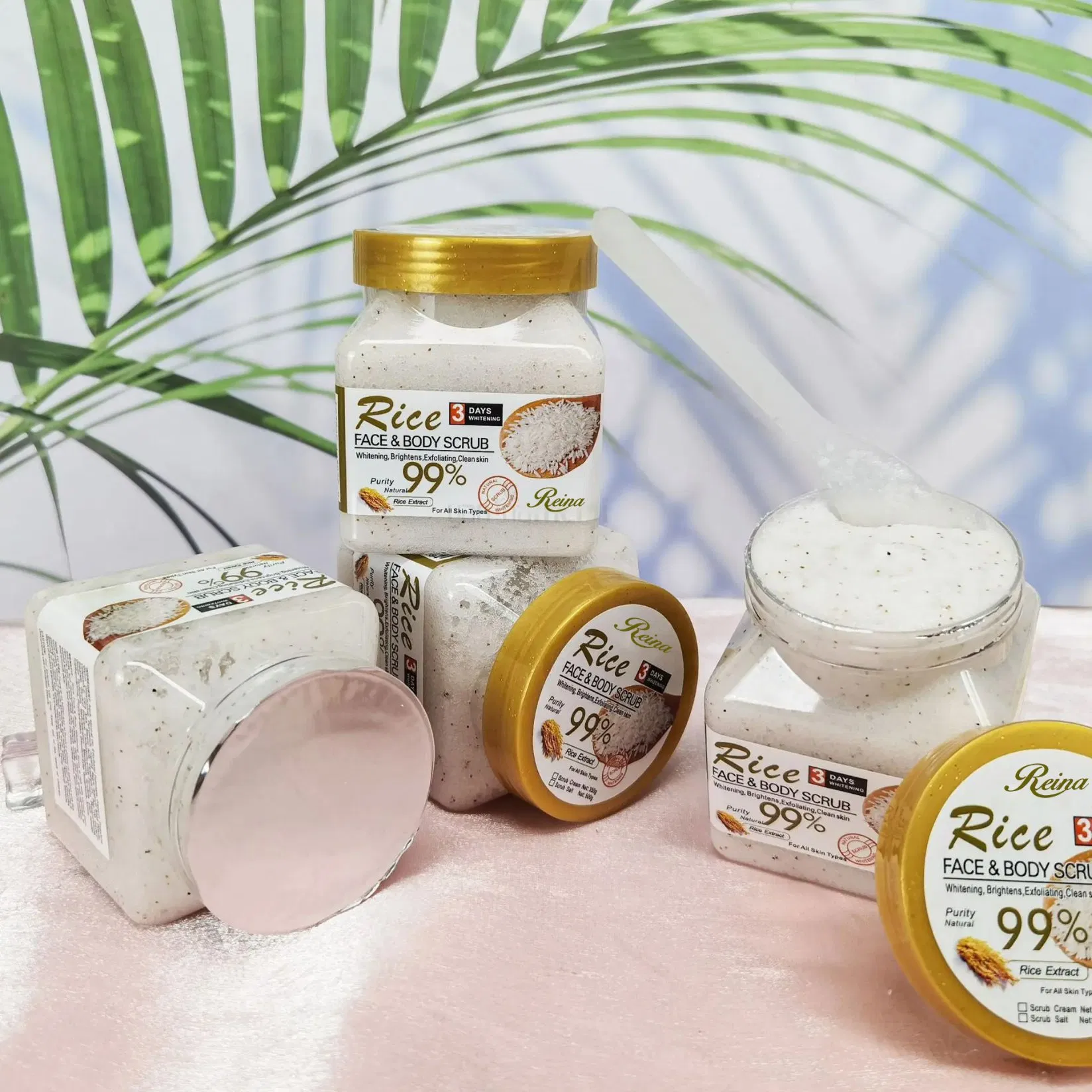 OEM ODM Natural Strawberry Coconut Aloe Vera Deep Cleansing Exfoliation Whitening Body Scrub