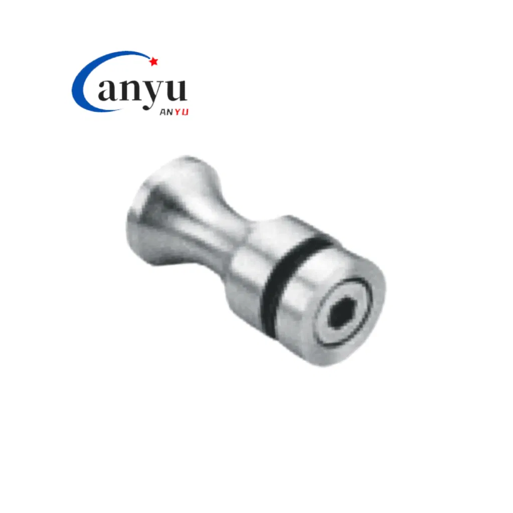 Polished Chrome Solid SUS304 Single Sided Shower Glass Door Knob Sliding Door Accessory