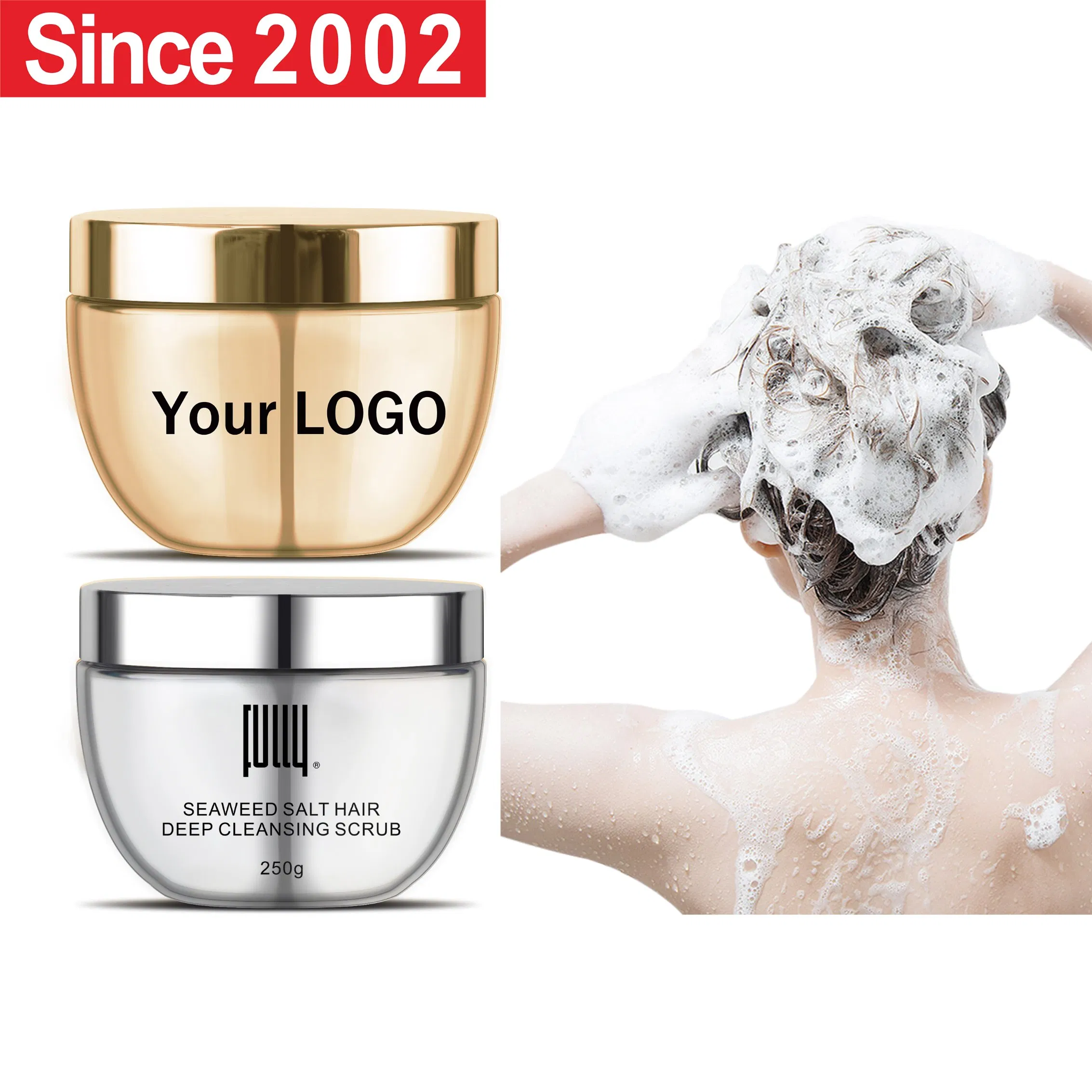 Private Label Hair Care Anti Dandruff Seaweed Salt Deep Cleansing Hair Scalp Scrub