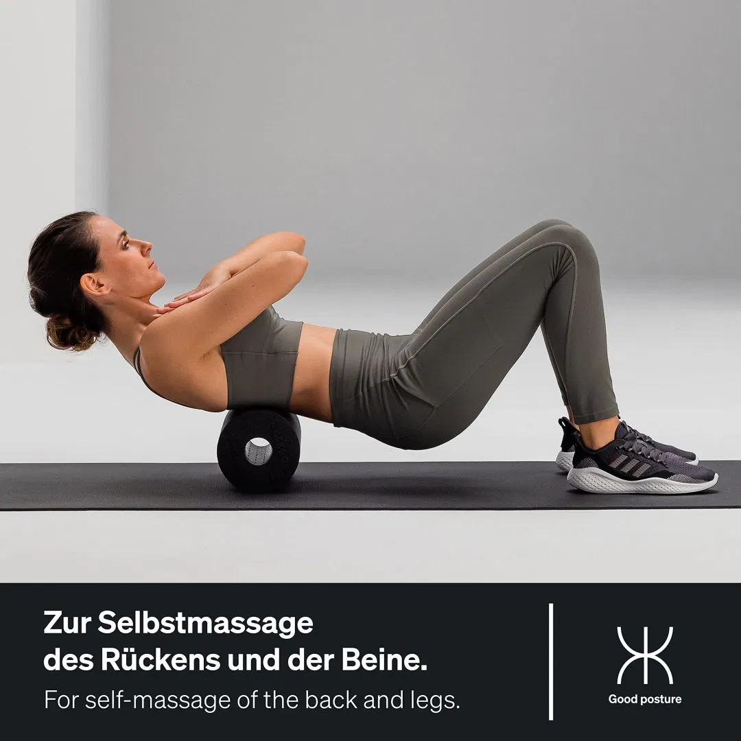 Liberación ideal de puntos gatillo miofasciales y masajes de espalda, ejercicios de yoga en casa y recuperación muscular con rodillo de espuma estándar