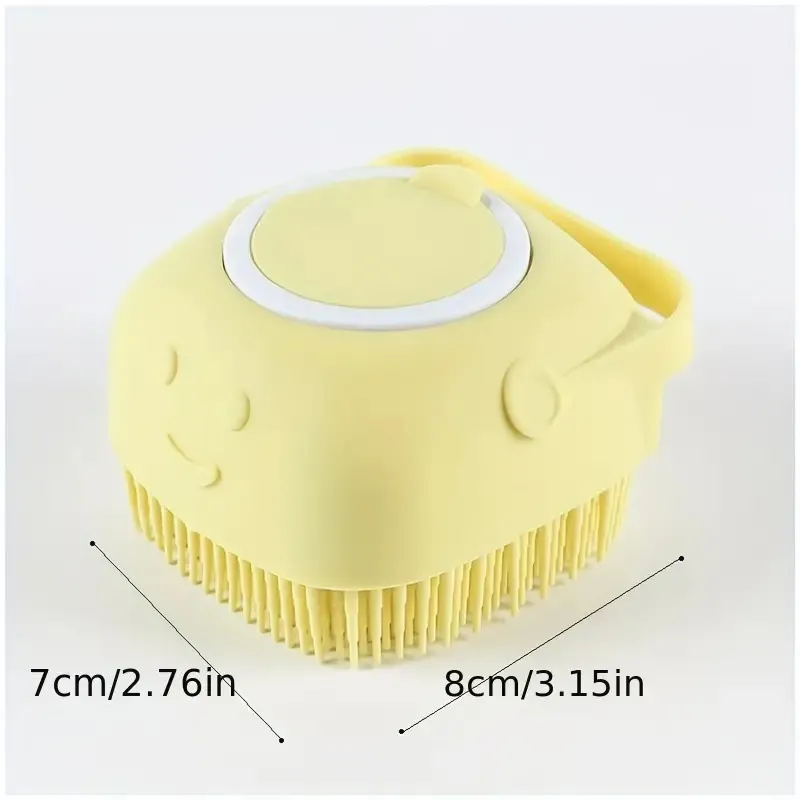 Cepillo de masaje de silicona para baño de mascotas