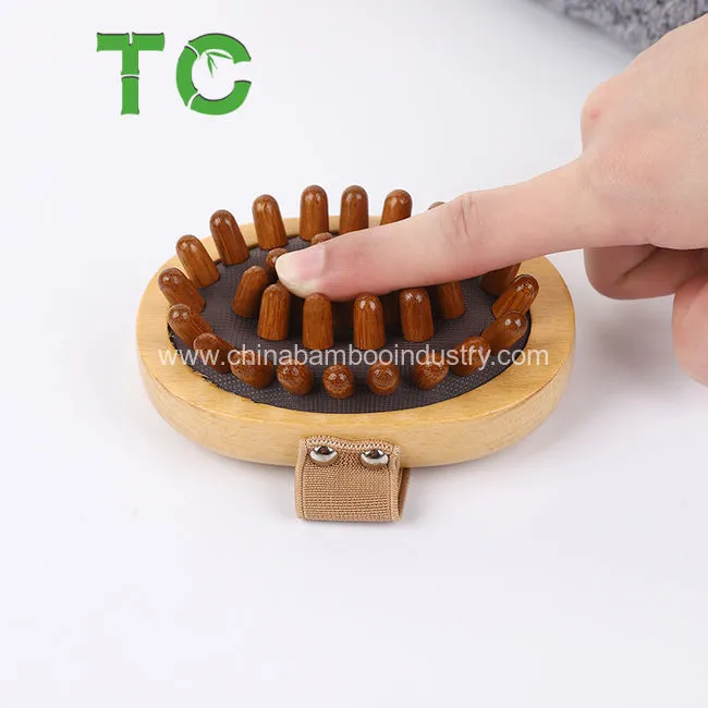 Cepillo de masaje de mano de madera para el cuerpo, cepillo anti-celulitis, masajista con cojín de aire