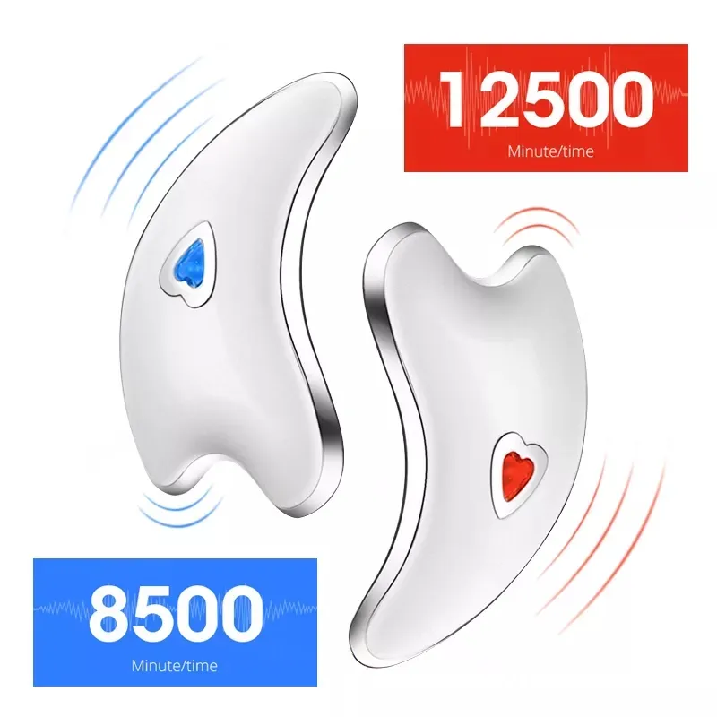 Mini Masajeador Eléctrico Herramienta de Masaje Facial de Acero Inoxidable Terapia de Gua Sha Herramientas Guasha