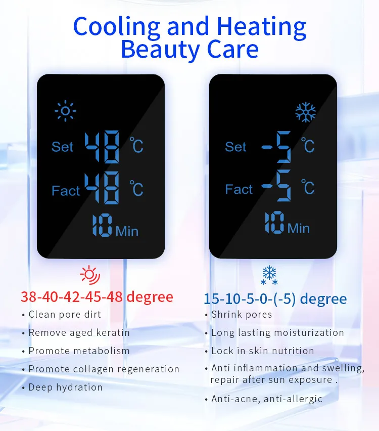 Herramienta de belleza caliente y fría para el cuidado de la piel