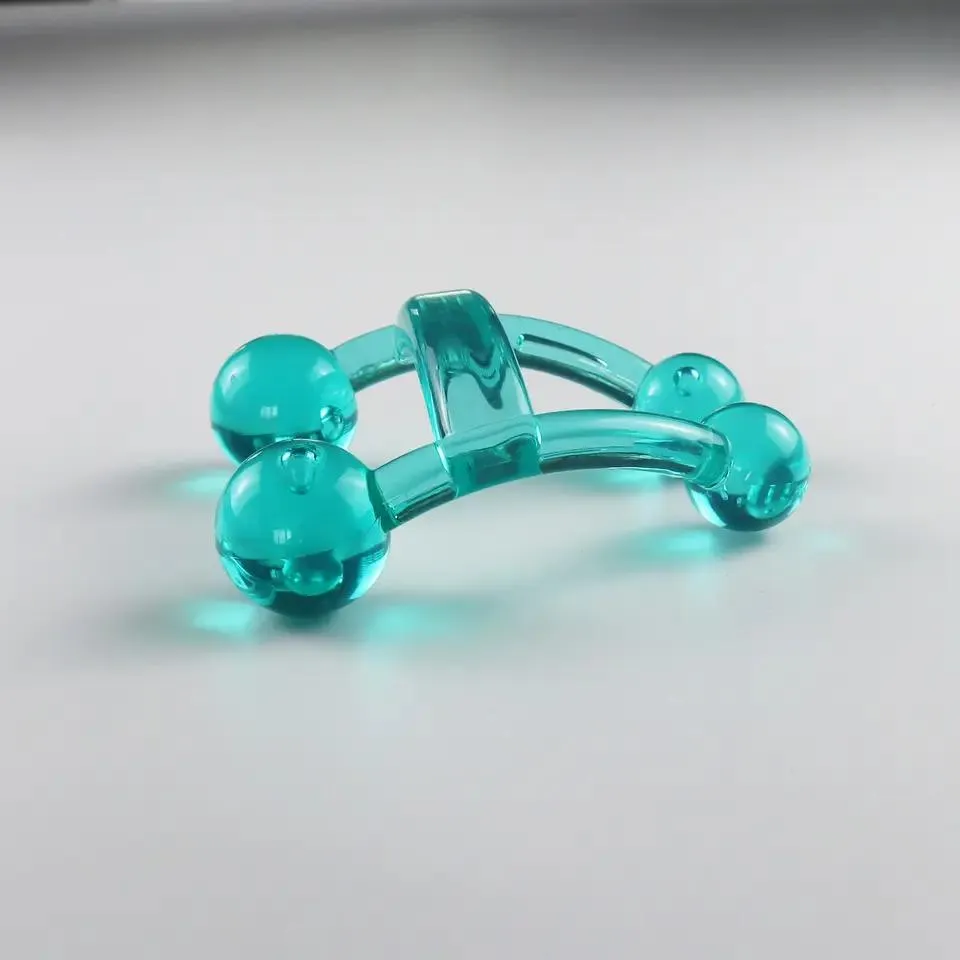 Herramienta de Masaje Manual para la Espalda con Forma de H de Plástico 4-Ball Perillas Cervicales de la Columna Vertebral Meridiana Acupresión