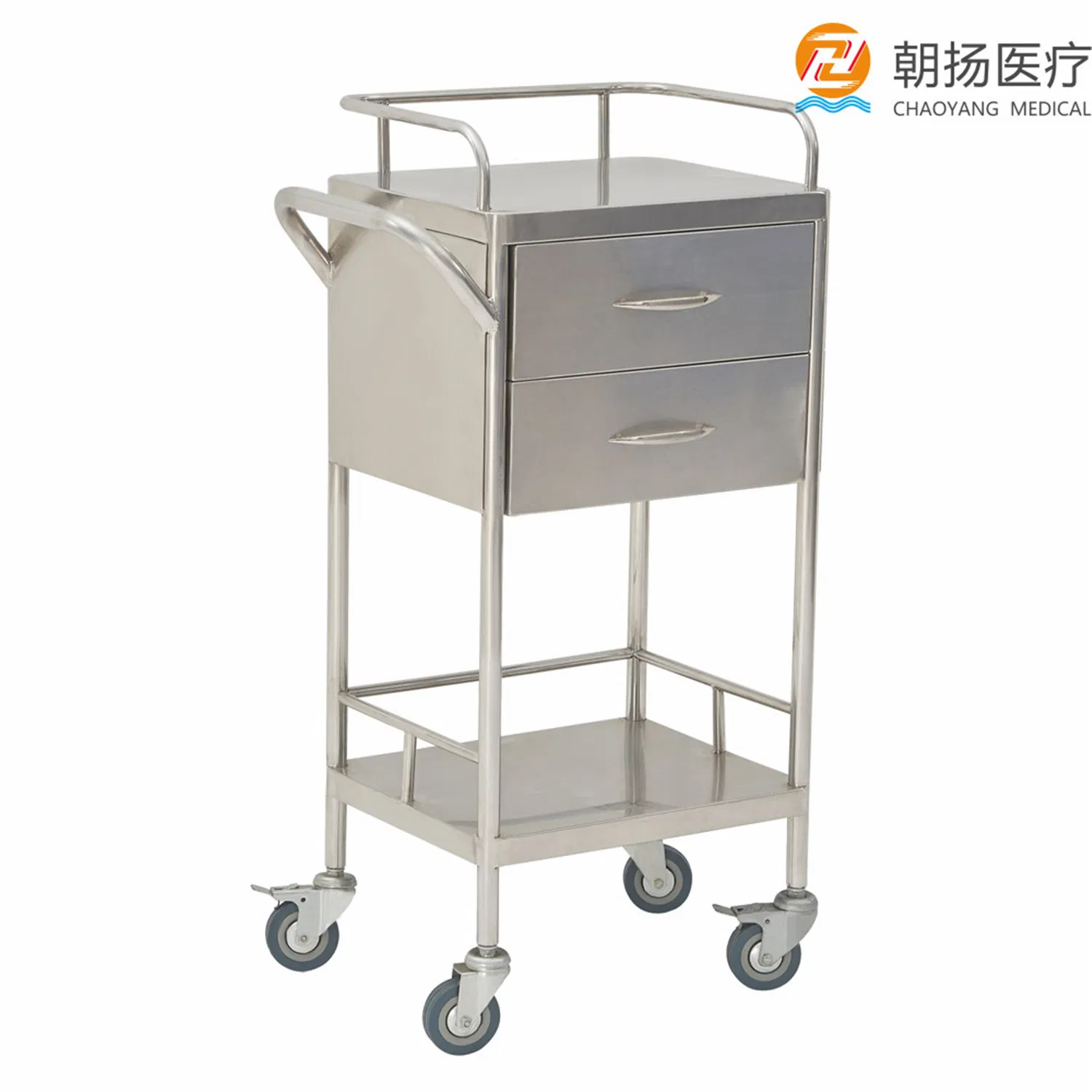 Carro Médico de Acero Inoxidable Soldado a Mano Suave Cy-D402b