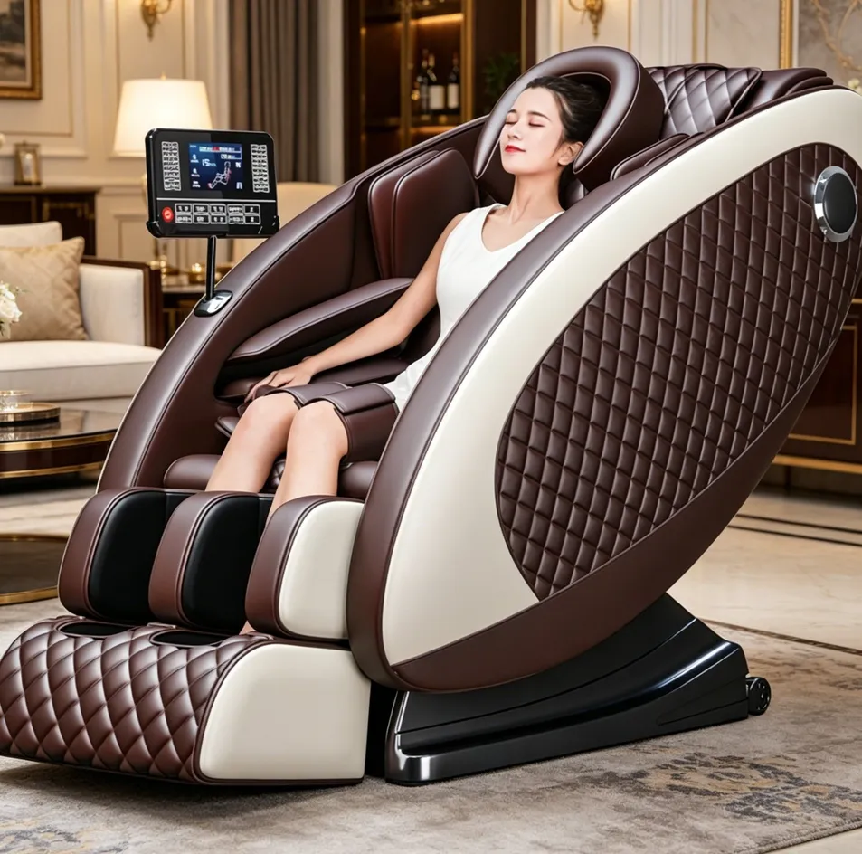 Silla de masaje corporal premium con calor y gravedad cero