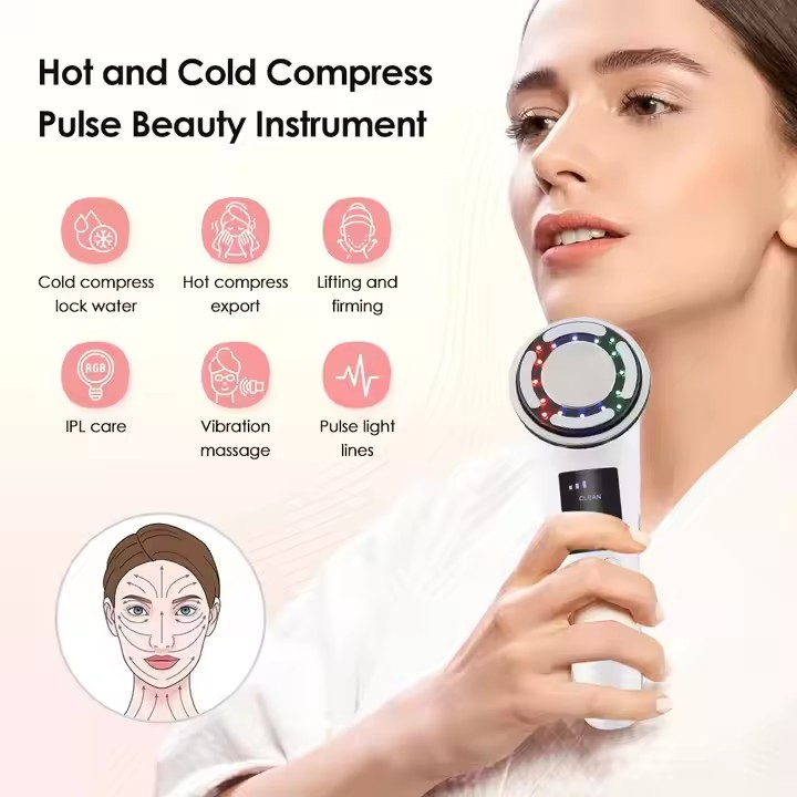2025 Terapia de Luz LED Facial Masaje Galvánico Facial Masajeador EMS