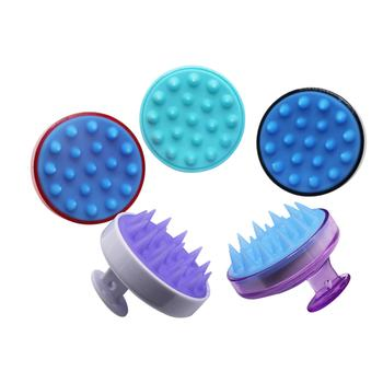 Cepillo de masaje para niños con logo personalizado, cepillo de silicona para el cuero cabelludo, cepillo para desenredar el cabello de mujeres, cepillo para baño de mascotas
