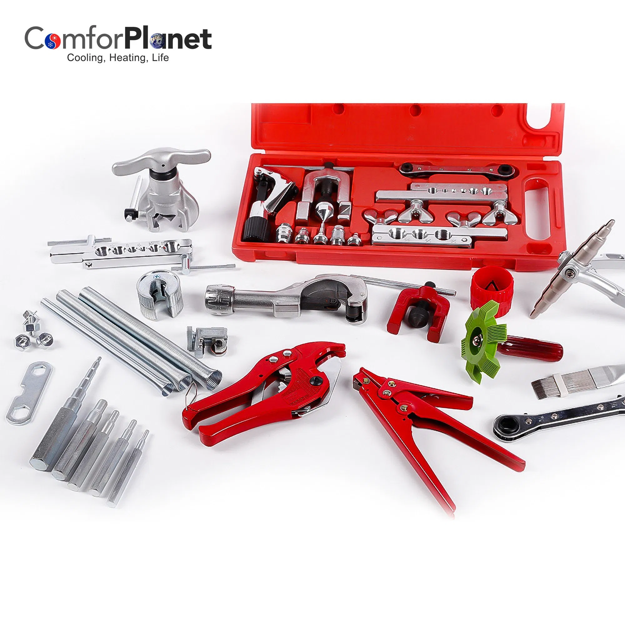 45 Kit de herramientas para desbaste y engrosamiento de tubos de refrigeración portátil de cobre blando CT-278