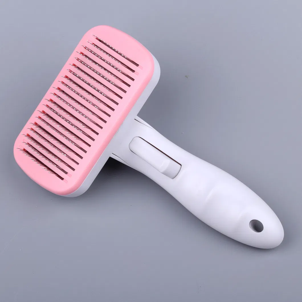 cepillo rosa para mascotas