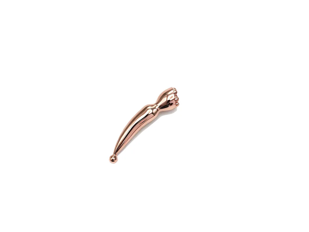 Nueva forma de cabezal de ducha de aleación de zinc, herramienta de masaje facial Gua Sha de metal en color plata y oro rosa, bolígrafo de acupuntura para el rostro